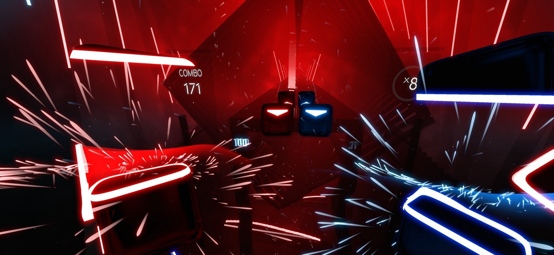 [VR交流学习] 节奏光剑（112首歌48把剑版） (Beat Saber)vr game